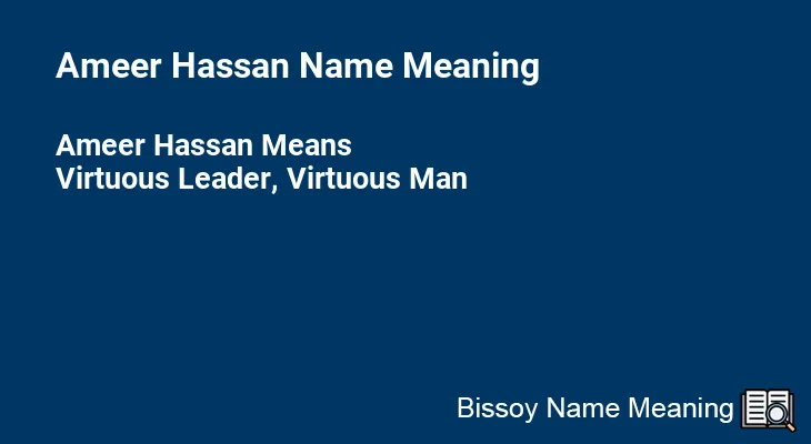 Ameer Hassan Name Meaning